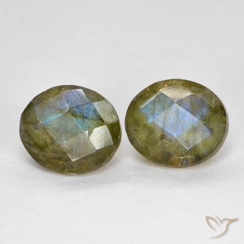 2.50 ct natürliche Mehrfarbig Labradorit-Edelsteine, Oval, Lichtdurchlässig