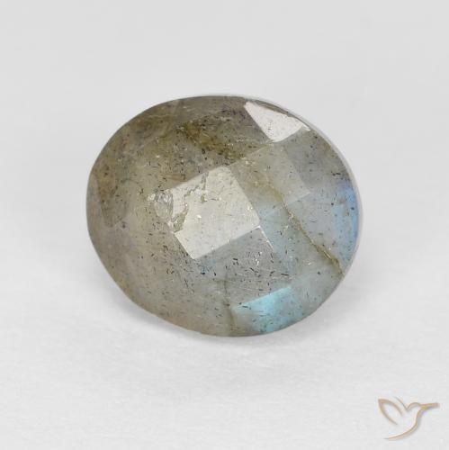 1.33ct Natürlicher Mehrfarbig Labradorit, Oval, Lichtdurchlässig