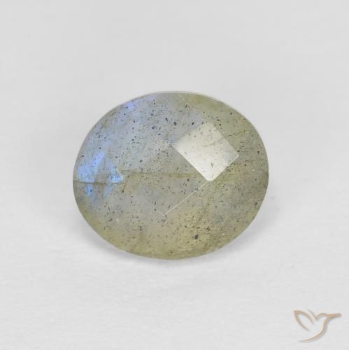 1.28ct Natürlicher Mehrfarbig Labradorit, Oval, Lichtdurchlässig