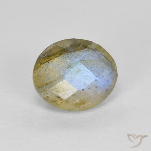 1.22ct Natürlicher Mehrfarbig Labradorit, Oval, Lichtdurchlässig