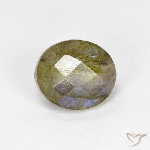 1.31ct Natürlicher Mehrfarbig Labradorit, Oval, Lichtdurchlässig