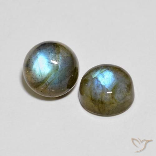 4.36 ct natürliche Mehrfarbig Labradorit-Edelsteine, Runden, Lichtdurchlässig