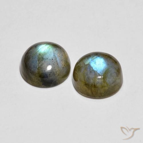 4.36 ct natürliche Mehrfarbig Labradorit-Edelsteine, Runden, Lichtdurchlässig