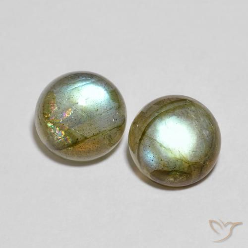 4.61 ct natürliche Mehrfarbig Labradorit-Edelsteine, Runden, Lichtdurchlässig