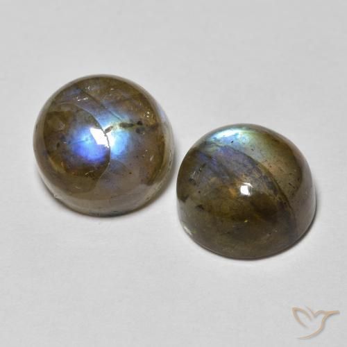 3.72 ct natürliche Mehrfarbig Labradorit-Edelsteine, Runden, Lichtdurchlässig