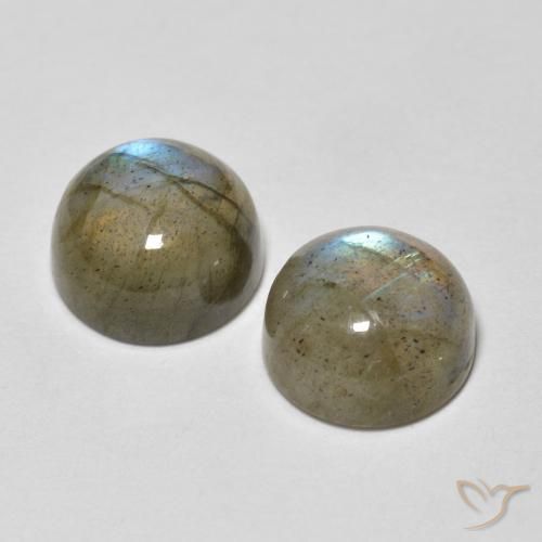 3.40 ct natürliche Mehrfarbig Labradorit-Edelsteine, Runden, Transparent