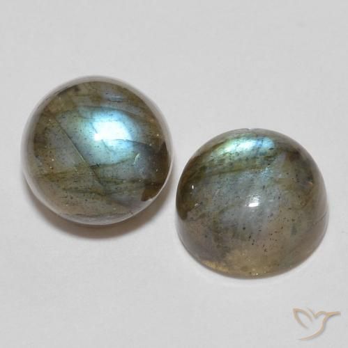 3.64 ct natürliche Mehrfarbig Labradorit-Edelsteine, Runden, Lichtdurchlässig