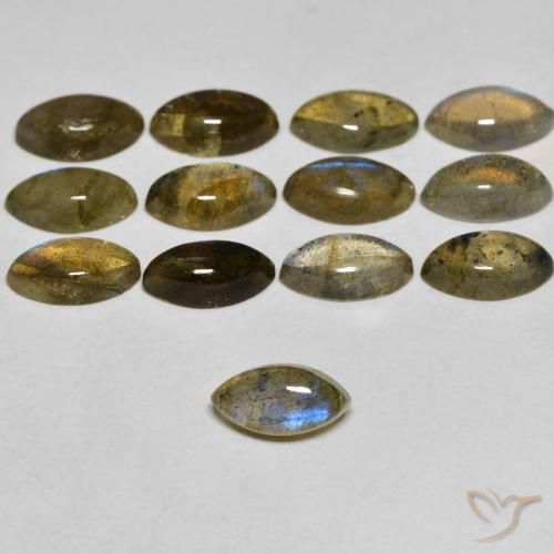 0.71ct Natürlicher Mehrfarbig Labradorit, Marquise, Transparent