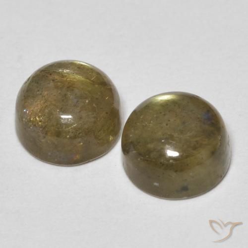 2.44 ct natürliche Mehrfarbig Labradorit-Edelsteine, Runden, Lichtdurchlässig