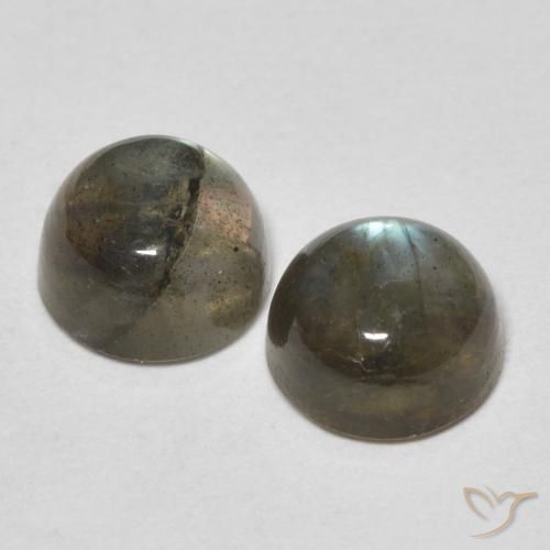 2.15 ct natürliche Mehrfarbig Labradorit-Edelsteine, Runden, Lichtdurchlässig