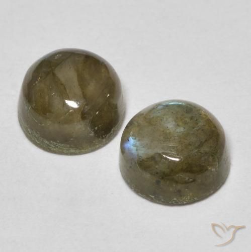 2.33 ct natürliche Mehrfarbig Labradorit-Edelsteine, Runden, Lichtdurchlässig