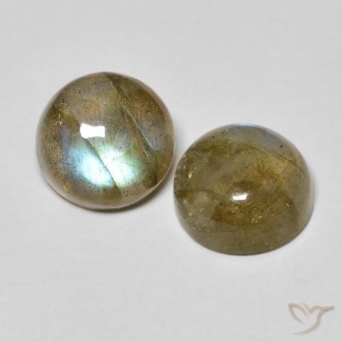5.04 ct natürliche Mehrfarbig Labradorit-Edelsteine, Runden, Lichtdurchlässig