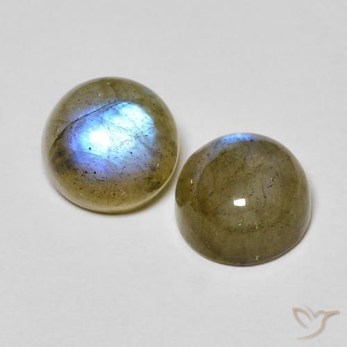 3.74 ct natürliche Mehrfarbig Labradorit-Edelsteine, Runden, Lichtdurchlässig
