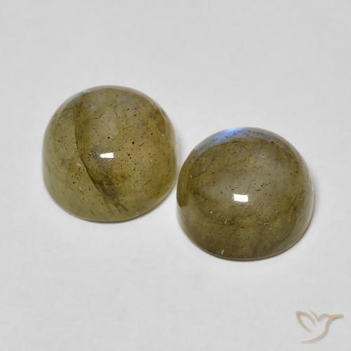 3.74 ct natürliche Mehrfarbig Labradorit-Edelsteine, Runden, Lichtdurchlässig
