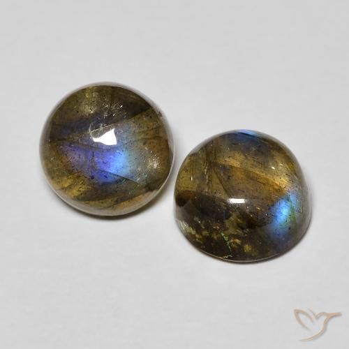 3.52 ct natürliche Mehrfarbig Labradorit-Edelsteine, Runden, Lichtdurchlässig