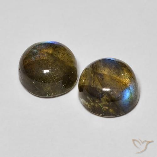 3.52 ct natürliche Mehrfarbig Labradorit-Edelsteine, Runden, Lichtdurchlässig