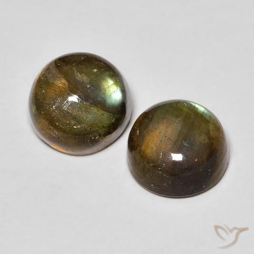 3.39 ct natürliche Mehrfarbig Labradorit-Edelsteine, Runden, Lichtdurchlässig