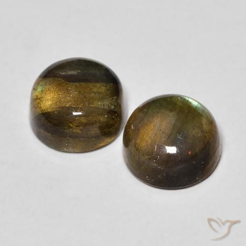 3.39 ct natürliche Mehrfarbig Labradorit-Edelsteine, Runden, Lichtdurchlässig