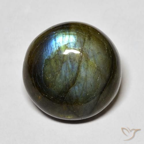 11.19ct Natürlicher Mehrfarbig Labradorit, Runden, Lichtdurchlässig