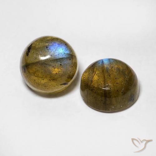 2.18 ct natürliche Mehrfarbig Labradorit-Edelsteine, Runden, Lichtdurchlässig