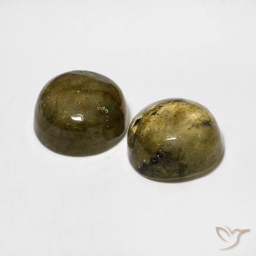 1.98 ct natürliche Mehrfarbig Labradorit-Edelsteine, Runden, Lichtdurchlässig