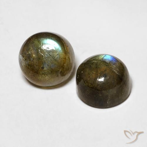 2.43 ct natürliche Mehrfarbig Labradorit-Edelsteine, Runden, Lichtdurchlässig