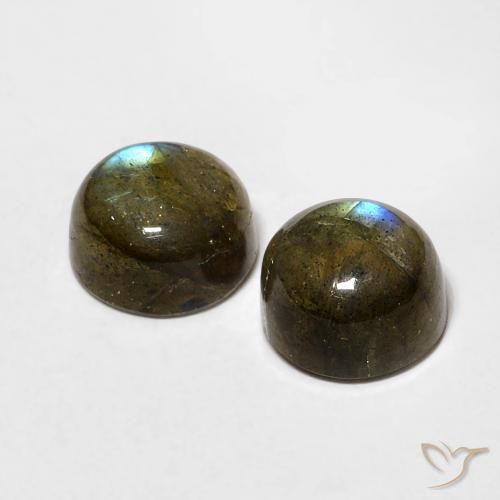 2.43 ct natürliche Mehrfarbig Labradorit-Edelsteine, Runden, Lichtdurchlässig