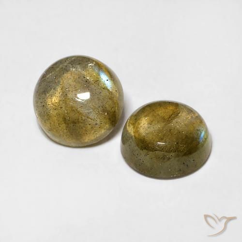 1.86 ct natürliche Mehrfarbig Labradorit-Edelsteine, Runden, Lichtdurchlässig