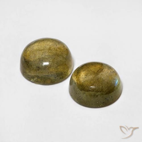 1.86 ct natürliche Mehrfarbig Labradorit-Edelsteine, Runden, Lichtdurchlässig