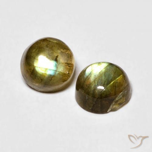 2.04 ct natürliche Mehrfarbig Labradorit-Edelsteine, Runden, Lichtdurchlässig