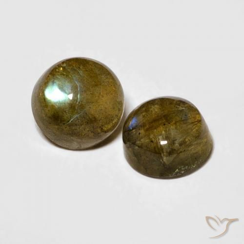 2.15 ct natürliche Mehrfarbig Labradorit-Edelsteine, Runden, Lichtdurchlässig