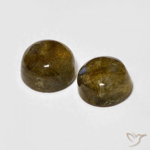 2.15 ct natürliche Mehrfarbig Labradorit-Edelsteine, Runden, Lichtdurchlässig