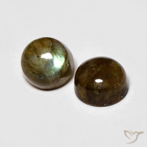 2.38 ct natürliche Mehrfarbig Labradorit-Edelsteine, Runden, Lichtdurchlässig