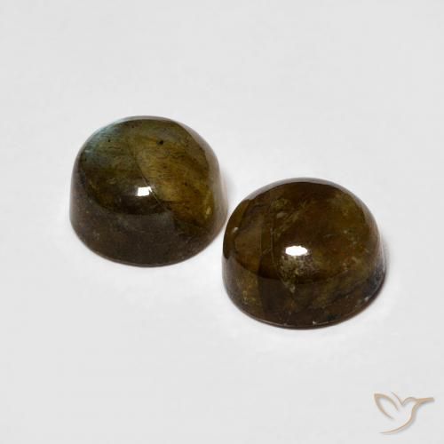 2.38 ct natürliche Mehrfarbig Labradorit-Edelsteine, Runden, Lichtdurchlässig