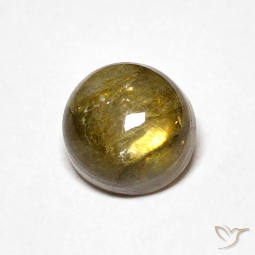 1.22ct Natürlicher Mehrfarbig Labradorit, Runden, Lichtdurchlässig
