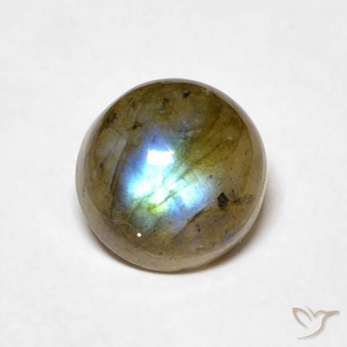 1.12ct Natürlicher Mehrfarbig Labradorit, Runden, Lichtdurchlässig
