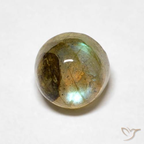 0.80ct Natürlicher Mehrfarbig Labradorit, Runden, Lichtdurchlässig