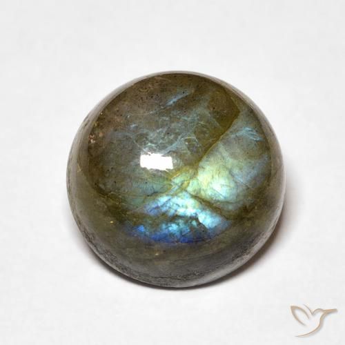 5.32ct Natürlicher Mehrfarbig Labradorit, Runden, Lichtdurchlässig