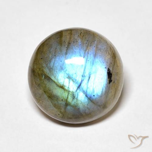 4.89ct Natürlicher Mehrfarbig Labradorit, Runden, Lichtdurchlässig