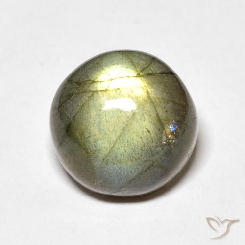 7.55ct Natürlicher Mehrfarbig Labradorit, Runden, Lichtdurchlässig