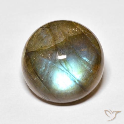 14.33ct Natürlicher Mehrfarbig Labradorit, Runden, Lichtdurchlässig