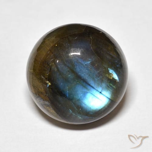 12.97ct Natürlicher Mehrfarbig Labradorit, Runden, Lichtdurchlässig