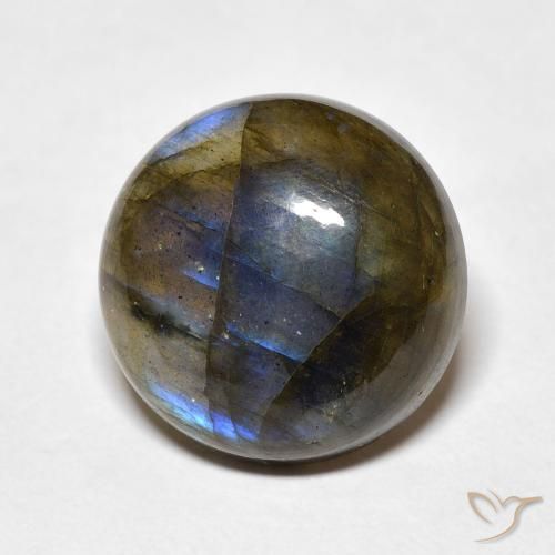 10.80ct Natürlicher Mehrfarbig Labradorit, Runden, Lichtdurchlässig