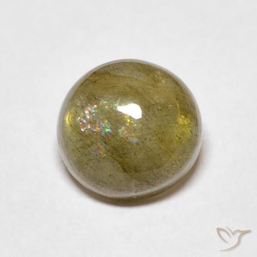 1.65ct Natürlicher Mehrfarbig Labradorit, Runden, Lichtdurchlässig