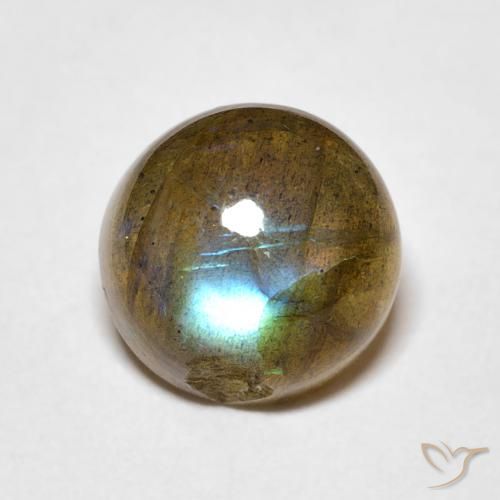 3.68ct Natürlicher Mehrfarbig Labradorit, Runden, Lichtdurchlässig