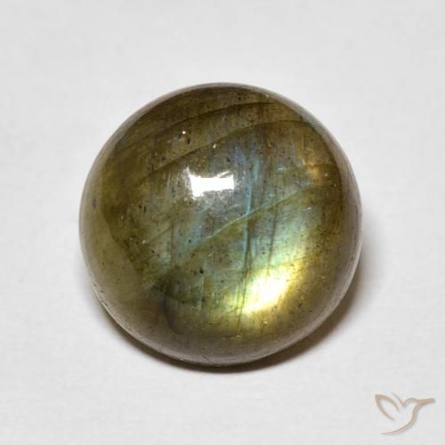 5.30ct Natürlicher Mehrfarbig Labradorit, Runden, Lichtdurchlässig
