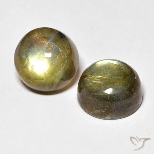 10.14 ct natürliche Mehrfarbig Labradorit-Edelsteine, Runden, Lichtdurchlässig