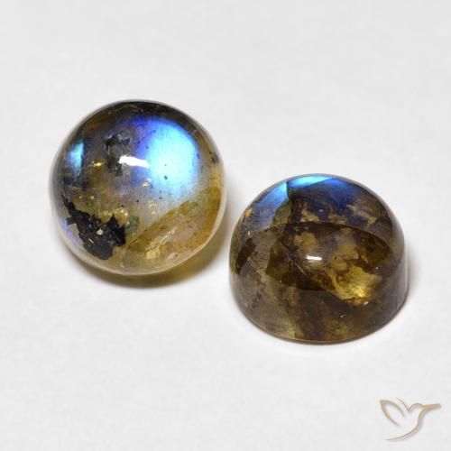 3.63 ct natürliche Mehrfarbig Labradorit-Edelsteine, Runden, Lichtdurchlässig