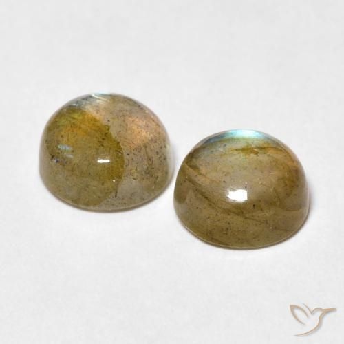 3.14 ct natürliche Mehrfarbig Labradorit-Edelsteine, Runden, Transparent