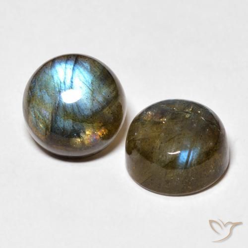 9.92 ct natürliche Mehrfarbig Labradorit-Edelsteine, Runden, Lichtdurchlässig